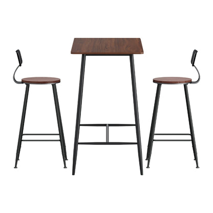 Artiss Bar Table and Stools Set Dining Desk Kitchen Chairs Cafe Pub - Furniture > Bar Stools & Chairs > Table & Bar