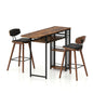 3PCS Bar Table and Stools Set Dining Table Solid Wood Kitchen Chairs Cafe Pub