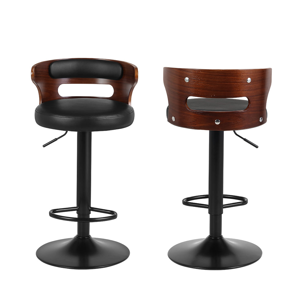 Artiss 2x Bar Stools Gas Lift Faux Leather Furniture > Bar Stools & Chairs > Table & Bar Stools