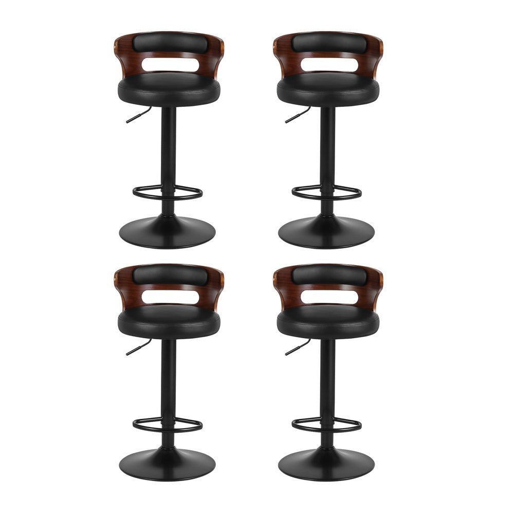 Artiss 4x Bar Stools Gas Lift Faux Leather Furniture > Bar Stools & Chairs > Table & Bar Stools
