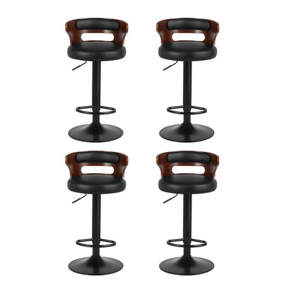 Artiss 4x Bar Stools Gas Lift Faux Leather Furniture > Bar Stools & Chairs > Table & Bar Stools
