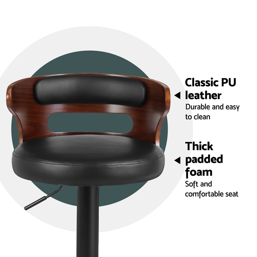 Artiss 4x Bar Stools Gas Lift Faux Leather Furniture > Bar Stools & Chairs > Table & Bar Stools