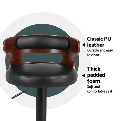 Artiss 4x Bar Stools Gas Lift Faux Leather Furniture > Bar Stools & Chairs > Table & Bar Stools