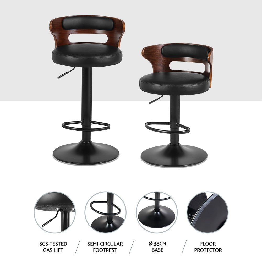 Artiss 4x Bar Stools Gas Lift Faux Leather Furniture > Bar Stools & Chairs > Table & Bar Stools