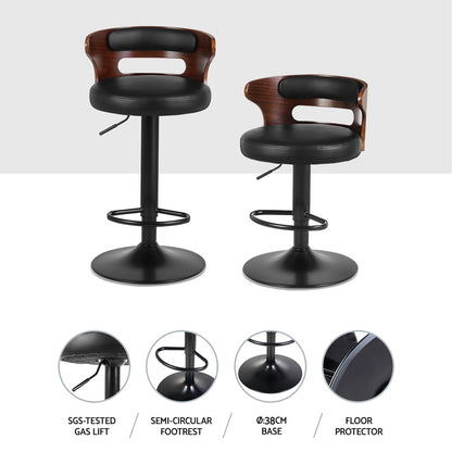 Artiss 4x Bar Stools Gas Lift Faux Leather Furniture > Bar Stools & Chairs > Table & Bar Stools