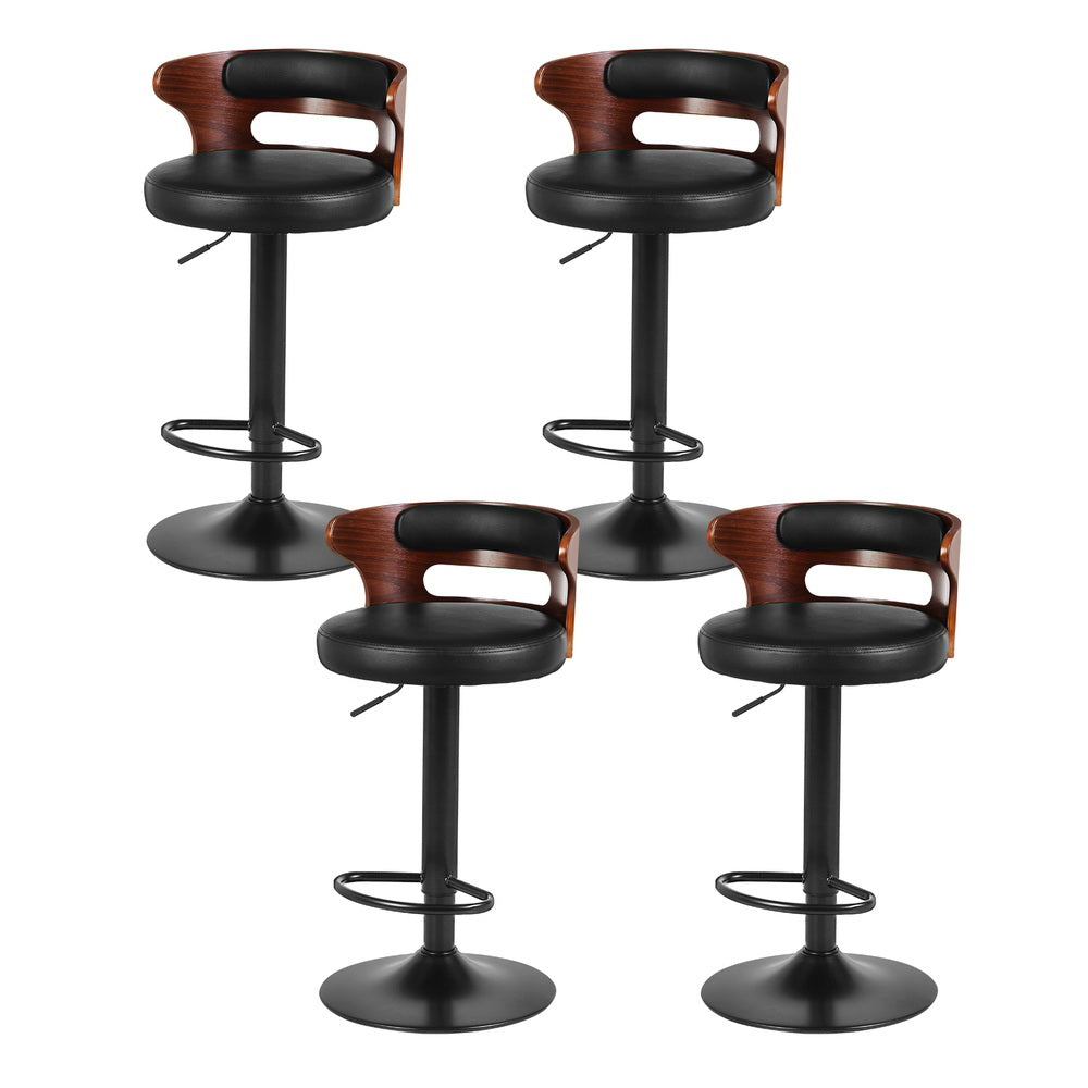Artiss 4x Bar Stools Gas Lift Faux Leather Furniture > Bar Stools & Chairs > Table & Bar Stools