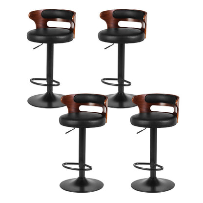Artiss 4x Bar Stools Gas Lift Faux Leather Furniture > Bar Stools & Chairs > Table & Bar Stools