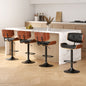 Artiss 4x Bar Stools Gas Lift Leather All Black - Furniture > Bar Stools & Chairs > Table & Bar Stools