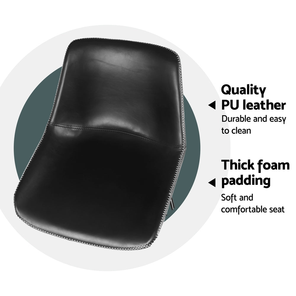 Artiss 4x Bar Stools Leather Padded Metal Legs Black - Furniture > Bar Stools & Chairs > Massage Chairs