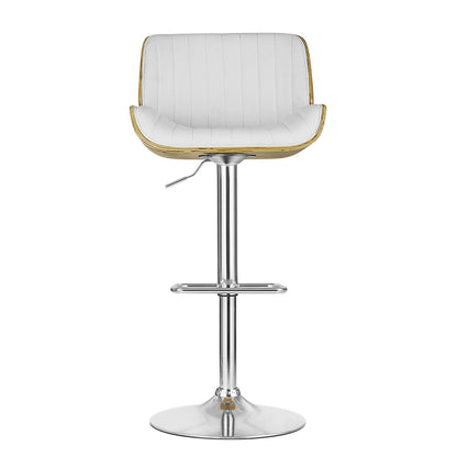 Artiss Bar Stools Swivel Leather Chairs Wooden - Furniture > Bar Stools & Chairs > Table & Bar Stools