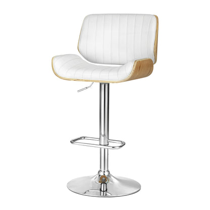 Artiss Bar Stools Swivel Leather Chairs Wooden - Furniture > Bar Stools & Chairs > Table & Bar Stools