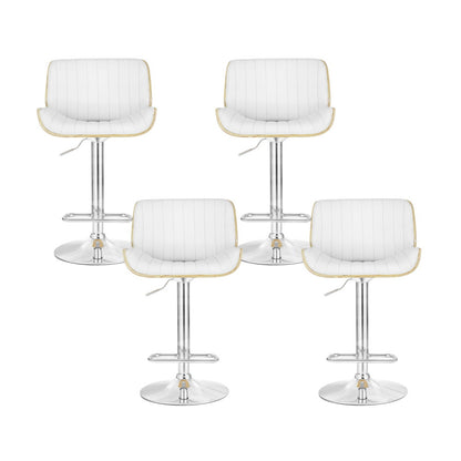 Artiss 4x Bar Stools Adjustable Leather Chairs - Furniture > Bar Stools & Chairs > Arm Chairs & Recliners
