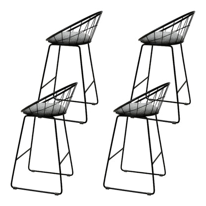 Artiss 4x Bar Stools Padded Seat Metal - Furniture > Bar Stools & Chairs > Table & Bar Stools