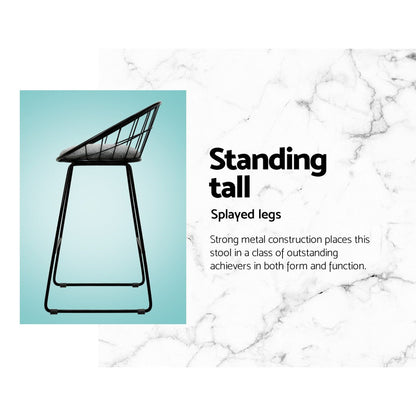 Artiss 4x Bar Stools Padded Seat Metal - Furniture > Bar Stools & Chairs > Table & Bar Stools
