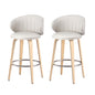 2x Artiss Bar Stools Dining Chairs Contoured Leather Wood Stool Furniture > Bar Stools & Chairs > Table & Bar Stools