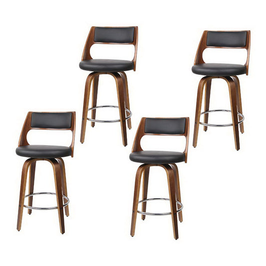 Artiss 4x Bar Stools Swivel Leather Chair 65cm - Furniture > Bar Stools & Chairs > Table & Bar Stools