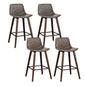 Artiss 4x Bar Stools Vintage Leather Wooden - Furniture > Bar Stools & Chairs > Table & Bar Stools