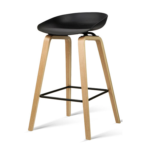 4x Artiss Bar Stools Kitchen Counter Stool Dining Chairs Wooden Black Furniture > Bar Stools & Chairs > Table & Bar
