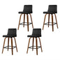 Artiss 4x Bar Stools Swivel Leather Padded Wooden - Furniture > Bar Stools & Chairs > Massage Chairs
