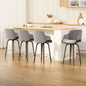 Artiss 4x Bar Stools Swivel Velvet Padded Wooden Furniture > Bar Stools & Chairs > Table & Bar Stools