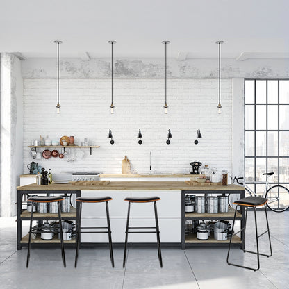 Artiss 4x Bar Stools Leather Padded Metal Furniture > Bar Stools & Chairs > Table & Bar Stools