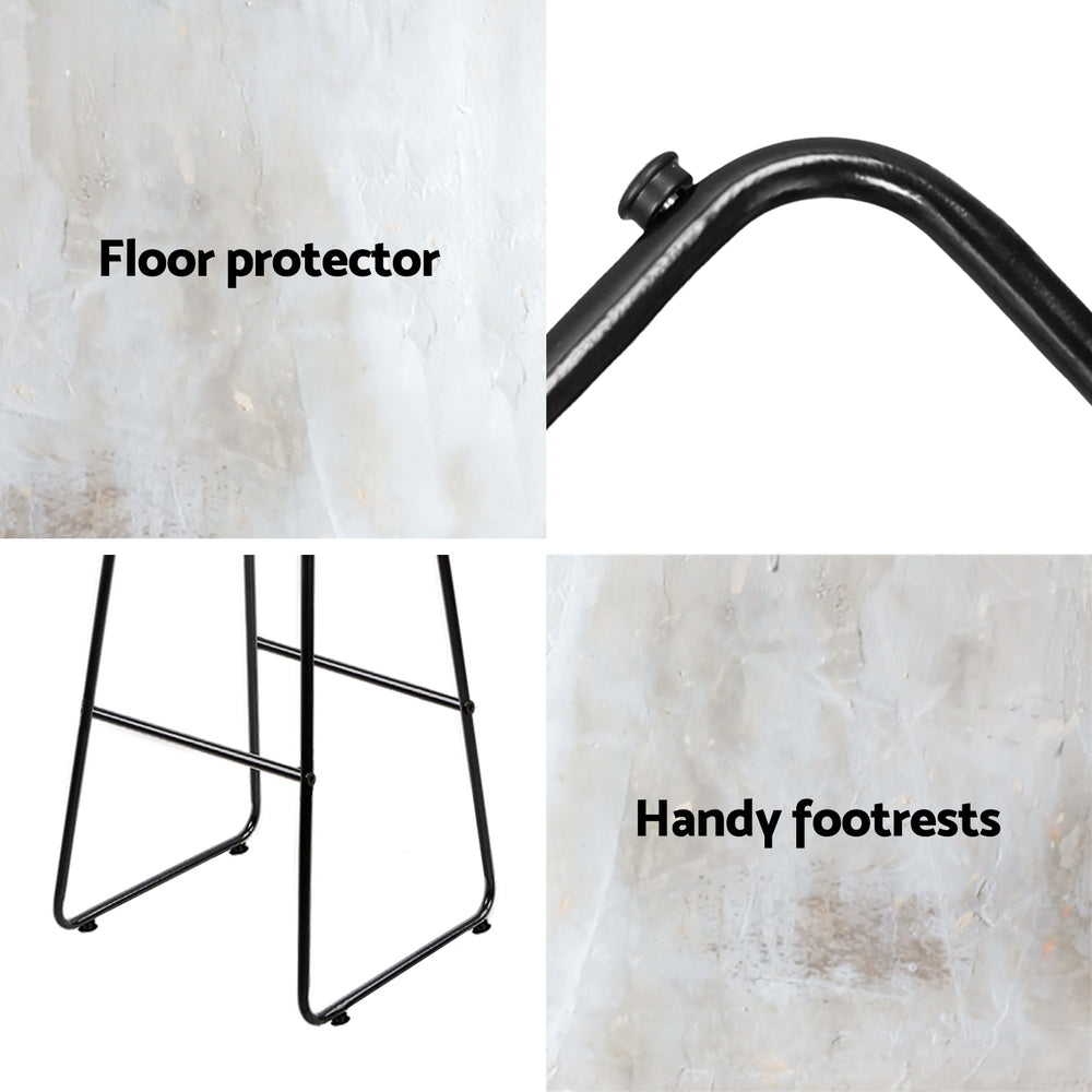Artiss 4x Bar Stools Leather Padded Metal Furniture > Bar Stools & Chairs > Table & Bar Stools