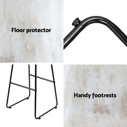 Artiss 4x Bar Stools Leather Padded Metal Furniture > Bar Stools & Chairs > Table & Bar Stools