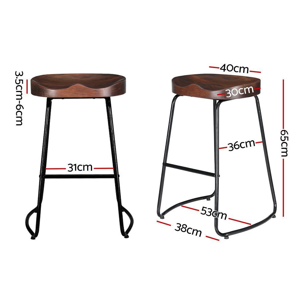 Artiss 4x Bar Stools Tractor Seat 65cm - Furniture > Bar Stools & Chairs > Table & Bar Stools