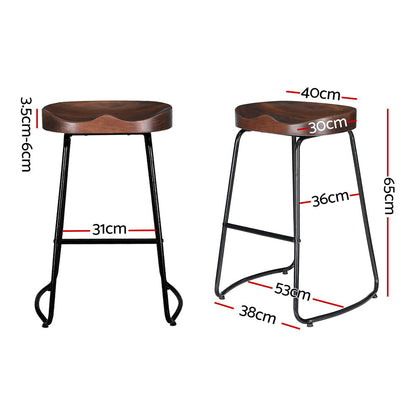 Artiss 4x Bar Stools Tractor Seat 65cm - Furniture > Bar Stools & Chairs > Table & Bar Stools