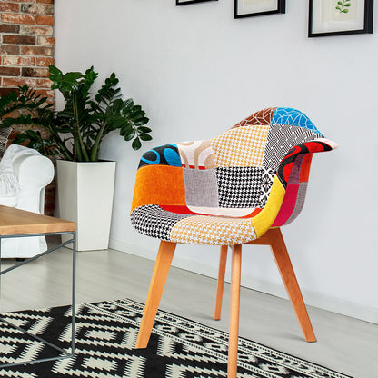 Dining Chairs Set of 2 Fabric Retro Replica DSW
