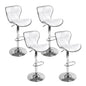 Artiss 4x Bar Stools Gas Lift Leather Seat White - Furniture > Bar Stools & Chairs > Table & Bar Stools