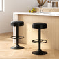 Artiss 2x Bar Stools Leather Padded Gas Lift Black - Furniture > Bar Stools & Chairs > Table & Bar Stools