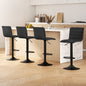 Artiss 4x Bar Stools Gas Lift Linen Fabric Black - Furniture > Bar Stools & Chairs > Table & Bar Stools
