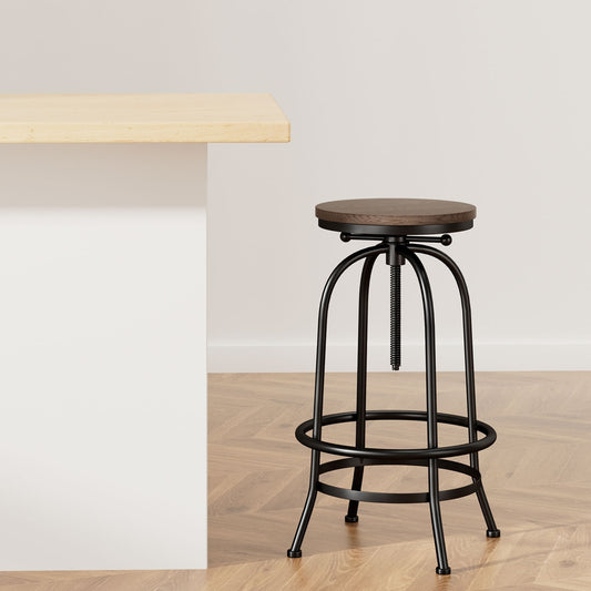 Artiss Bar Stools Adjustable Wood Chairs - Furniture > Bar Stools & Chairs > Table & Bar Stools