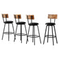 Artiss 4X Industrial Bar Stools Upholstered Counter Chairs Steel Frame Anti Scratch Furniture > Bar Stools & Chairs >