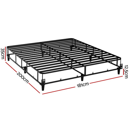Artiss Bed Frame King Size Metal Grey MASON - Furniture > Bedroom > Beds & Bed Frames
