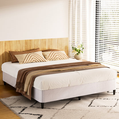Artiss Bed Frame King Size Metal Grey MASON - Furniture > Bedroom > Beds & Bed Frames
