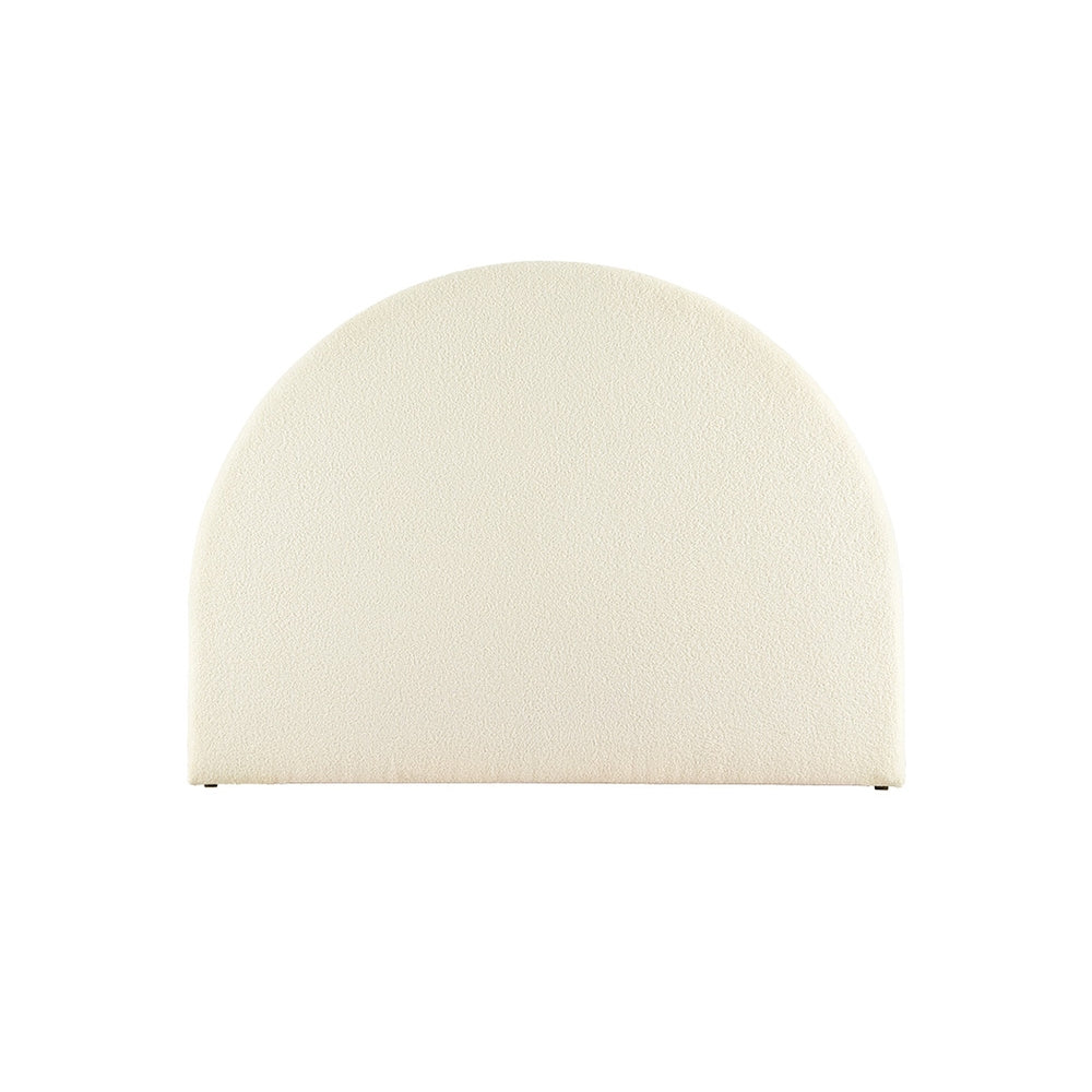 Artiss Bed Head Headboard Bed Frame Queen Boucle GREI White Furniture > Bedroom > Beds & Bed Frames