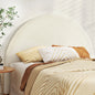 Artiss Bed Head Headboard Bed Frame Queen Boucle GREI White Furniture > Bedroom > Beds & Bed Frames