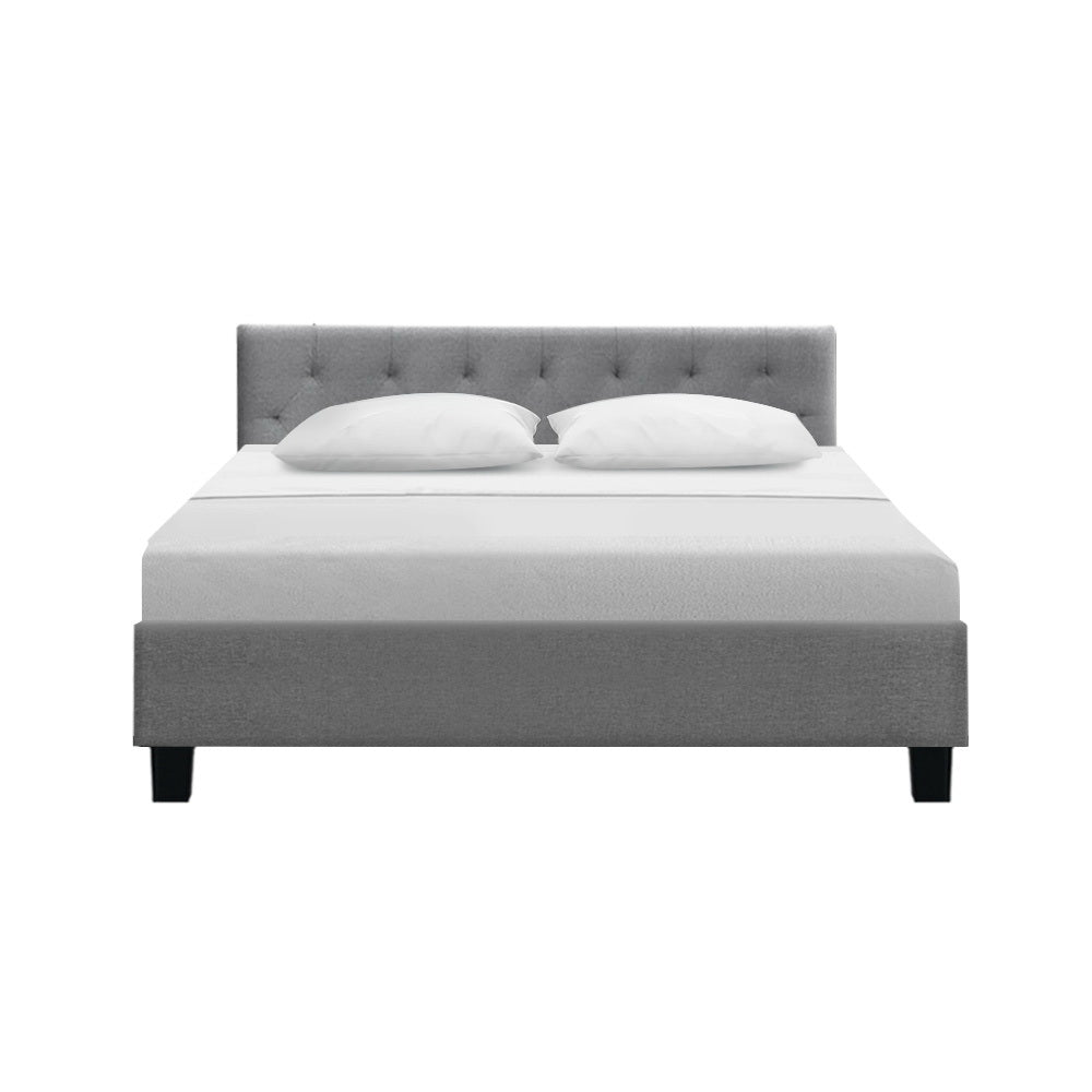 Artiss Bed Frame Queen Size Grey VANKE Furniture > Bedroom > Beds & Bed Frames