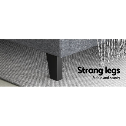 Artiss Bed Frame Queen Size Grey VANKE Furniture > Bedroom > Beds & Bed Frames