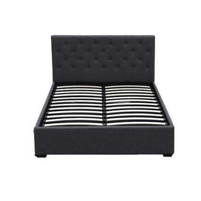 Artiss Bed Frame Double Size Gas Lift Charcoal VILA - Furniture > Bedroom > Beds & Bed Frames