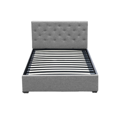 Artiss Bed Frame King Single Size Gas Lift Grey VILA - Furniture > Bedroom > Beds & Bed Frames