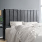 Artiss Bed Head Headboard King Velvet - VELA Grey - Furniture > Bedroom > Headboards