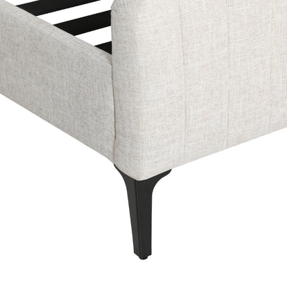 Artiss Bed Frame King Size Beige AMMY - Furniture > Bedroom > Beds & Bed Frames