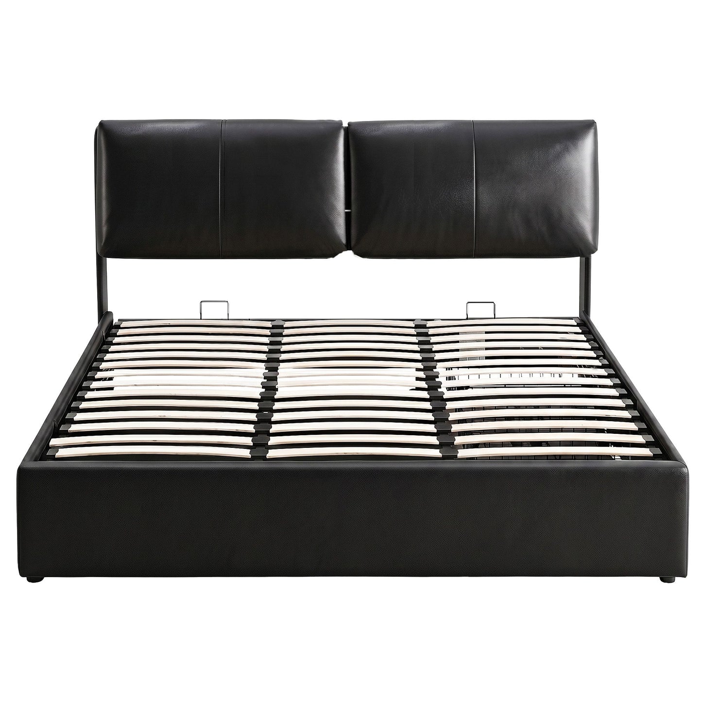 King Bed Frame Gas Lift Storage 3 Drawers Adjustable Headboard Platform Bed Black