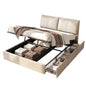 Queen Bed Frame Gas Lift Storage 3 Drawers Adjustable Headboard Platform Base