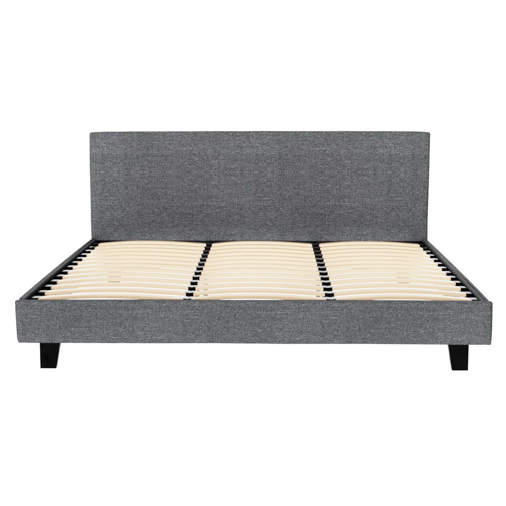 Artiss Bed Frame King Size Grey NEO - Furniture > Bedroom > Beds & Bed Frames