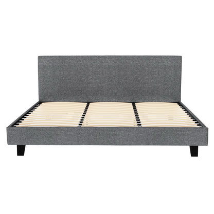 Artiss Bed Frame King Size Grey NEO - Furniture > Bedroom > Beds & Bed Frames