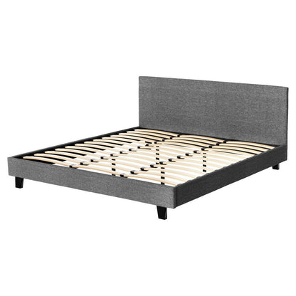 Artiss Bed Frame King Size Grey NEO - Furniture > Bedroom > Beds & Bed Frames